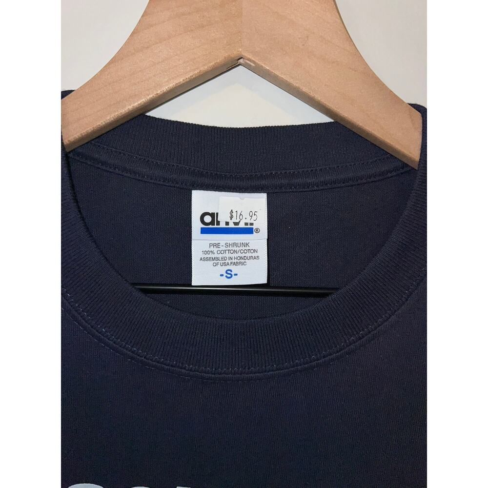 Y2K ATF Alcohol Tobacco Firearms Dark Blue Graphic Humor Joke Shirt S Small - Picture 5 of 9